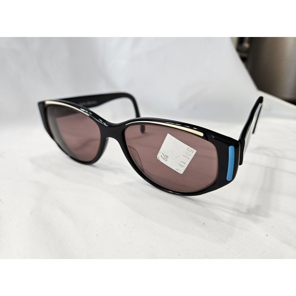 Vintage Vogue Sunglasses Black Blue Keico W44 Alta Moda Eyewear
